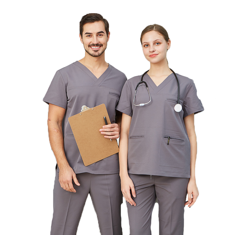 Høj kvalitet 4-vejs stretch sygeplejerske scrub sæt Spandex Uniform Wholesale