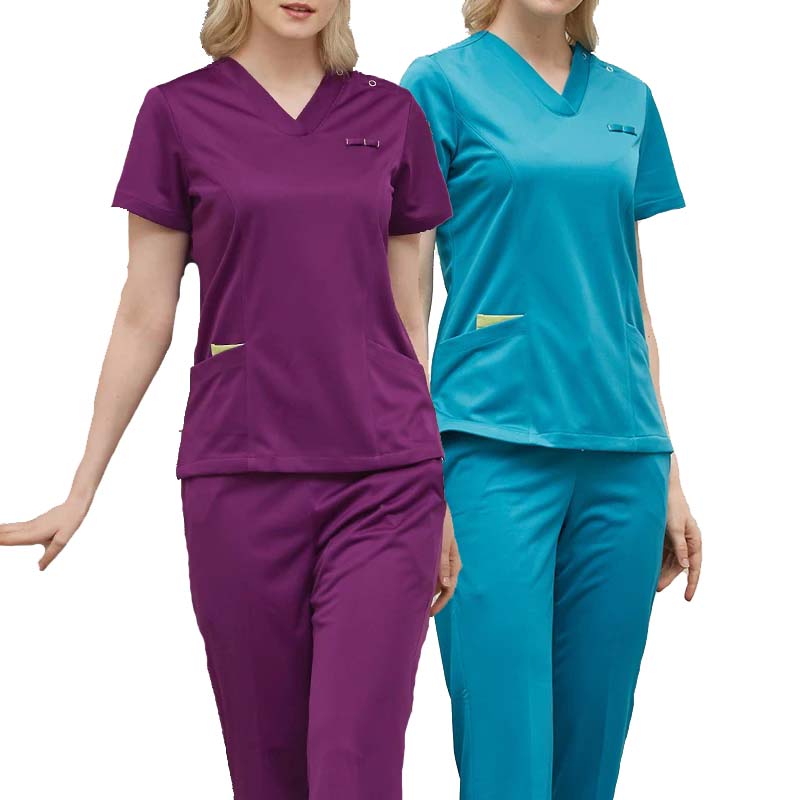 Anti-rynke kvinder sygeplejerske scrub sæt toppe bukser hospital uniformer